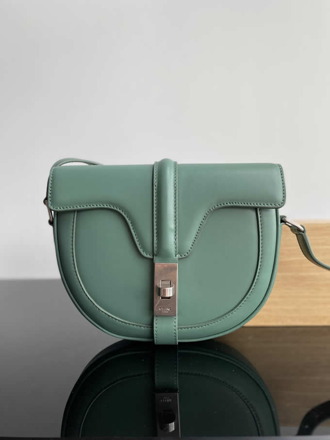 Replica New Cheap Top Quality Celine Green Ebesace Shoulder Crossbody Bag